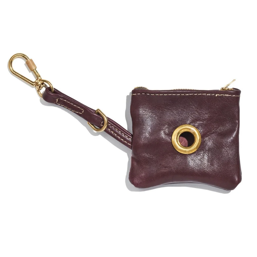 Fma Exclusive | Brooklyn Studio Vintage Leather Poop Bag Pouch, Brown by Found My Animal