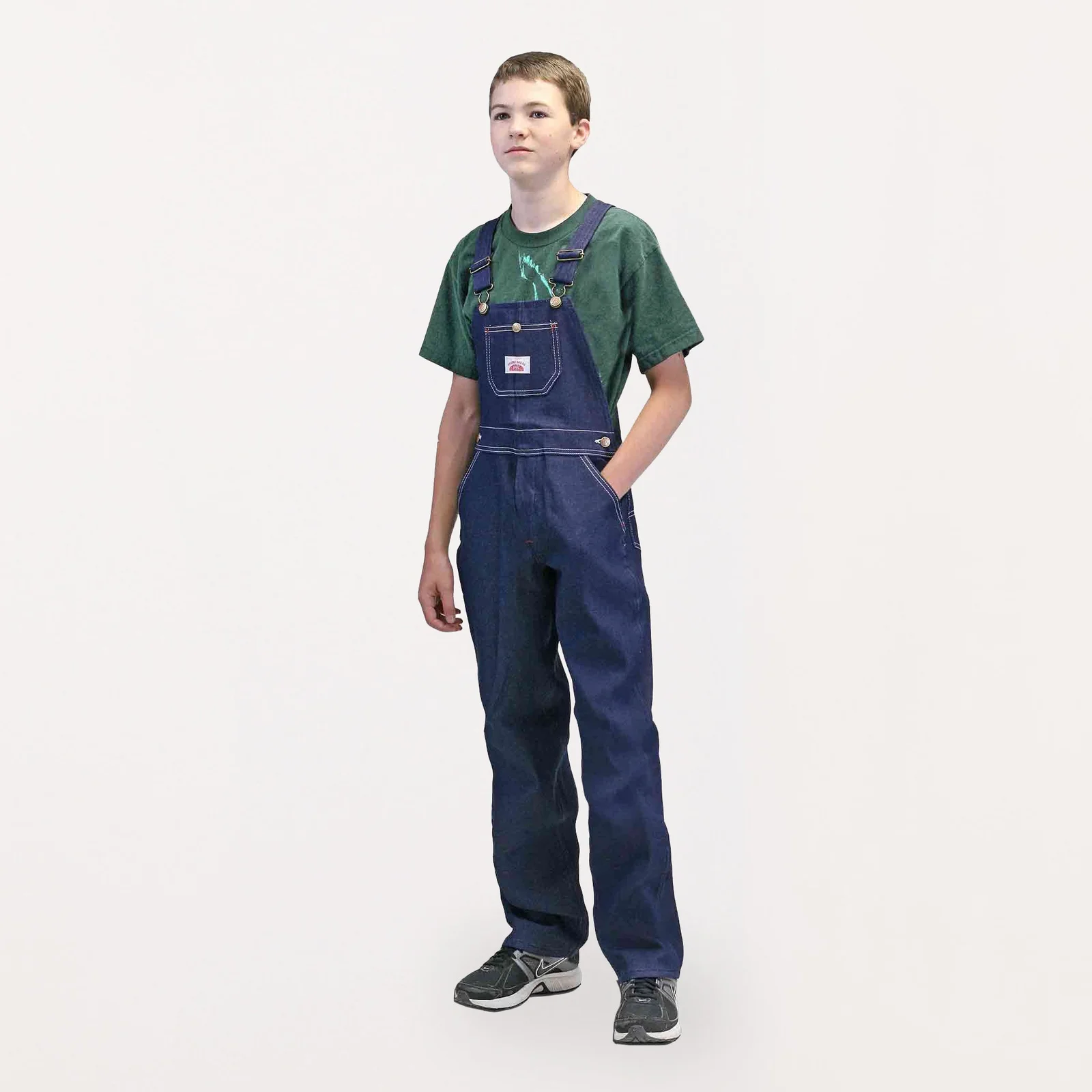 #9 Youth Superior Blue Denim Bib Overall by Round House