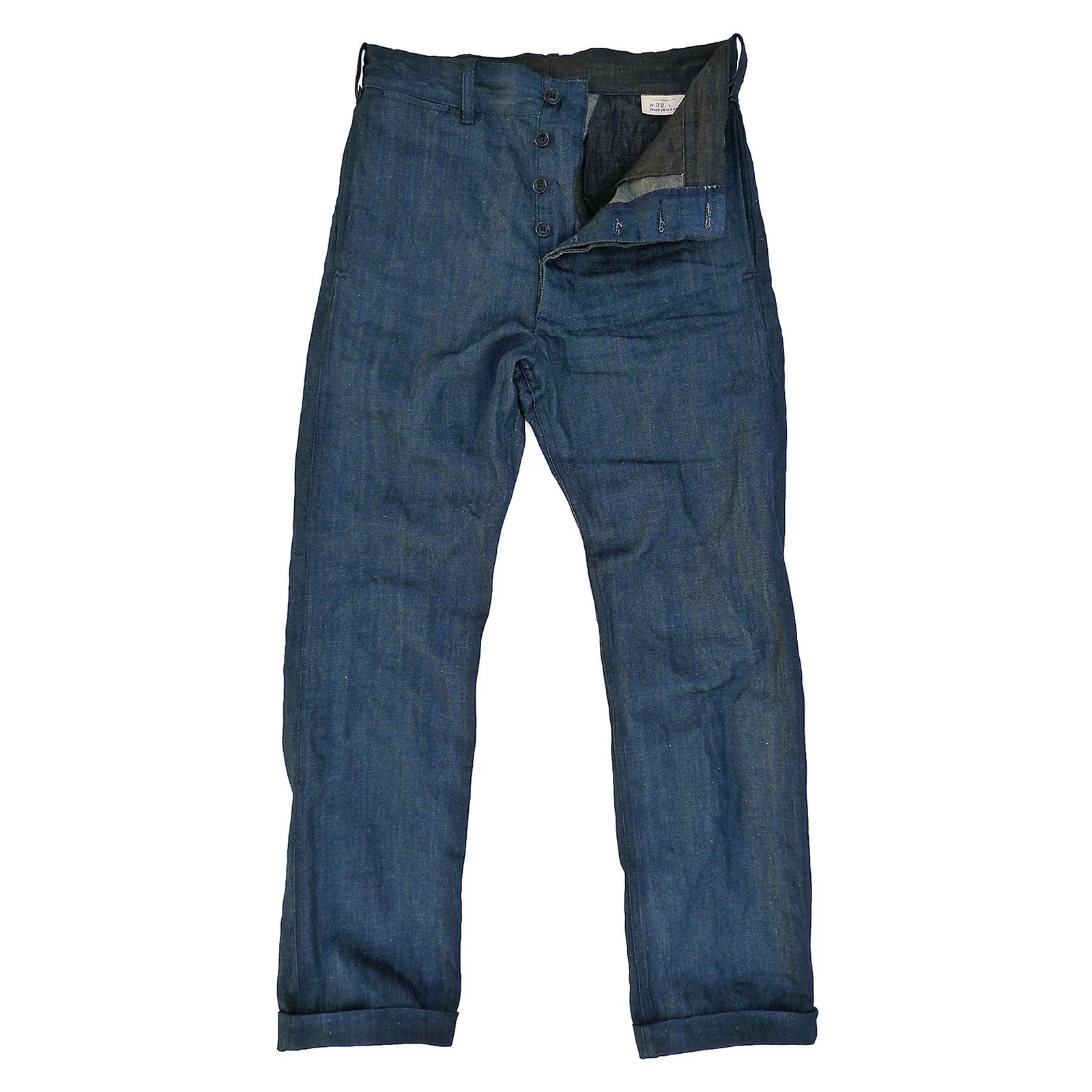 Continental Trousers - NOS Indigo Moss Denim - Warehouse - Last One - Size 28 by Mister Freedom