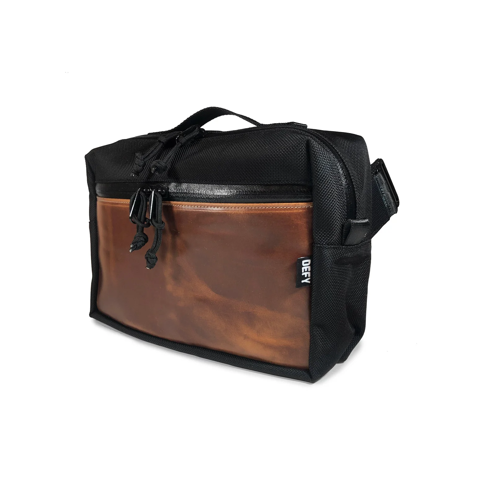 Insidious Jr. Sling / Horween Cavalier Whiskey Leather + Ballistic Nylon Edition / Ships in 6-10 Weeks by Defy Bags