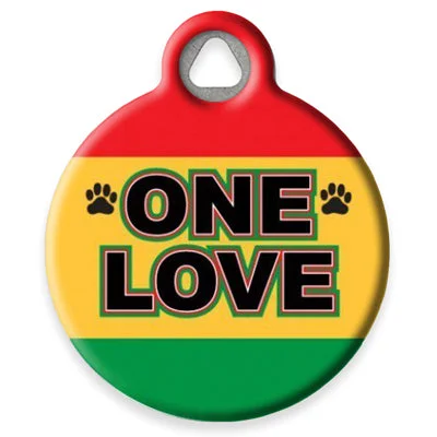 One Love Pet ID Tag by Dog Tag Art by Lupine Pet
