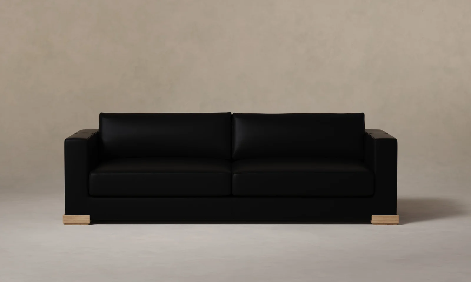The Blair Sofa - Costa Leather Jet by Maiden Home