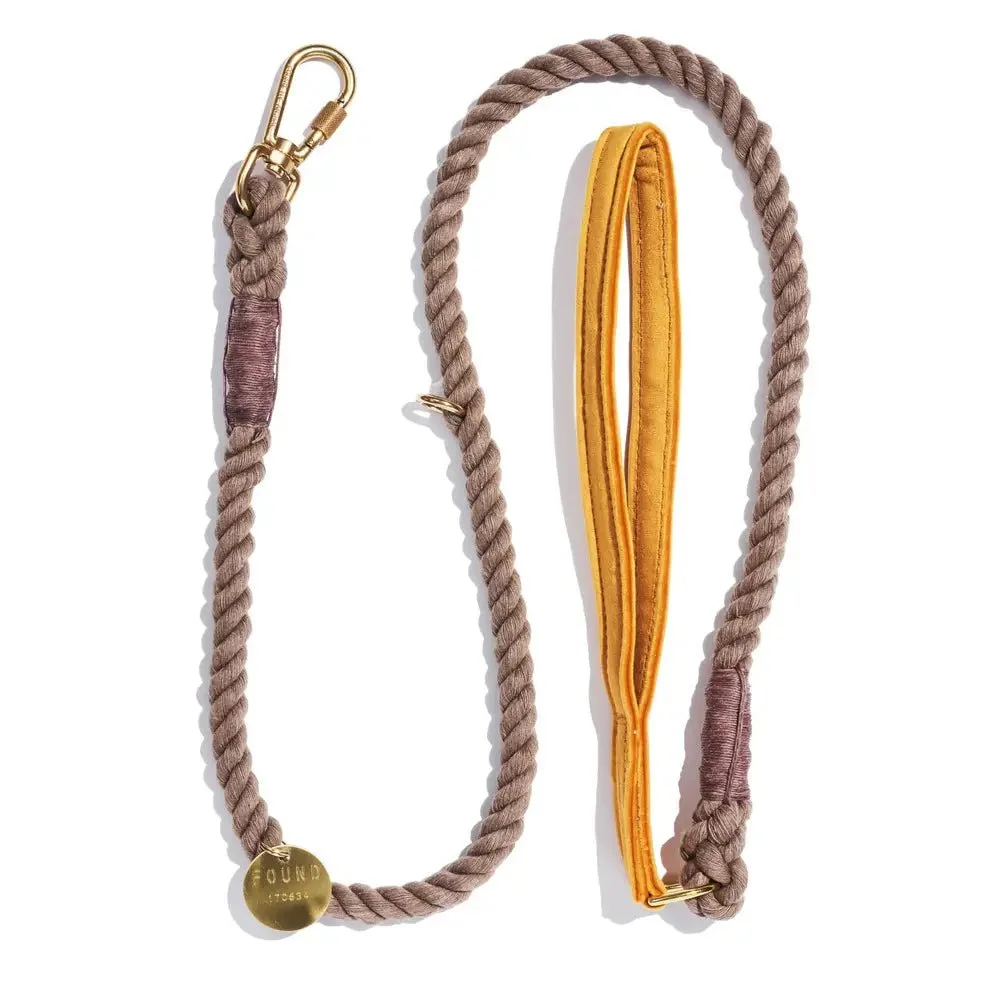 Tangerine Washable Velvet Animal Leash by Found My Animal