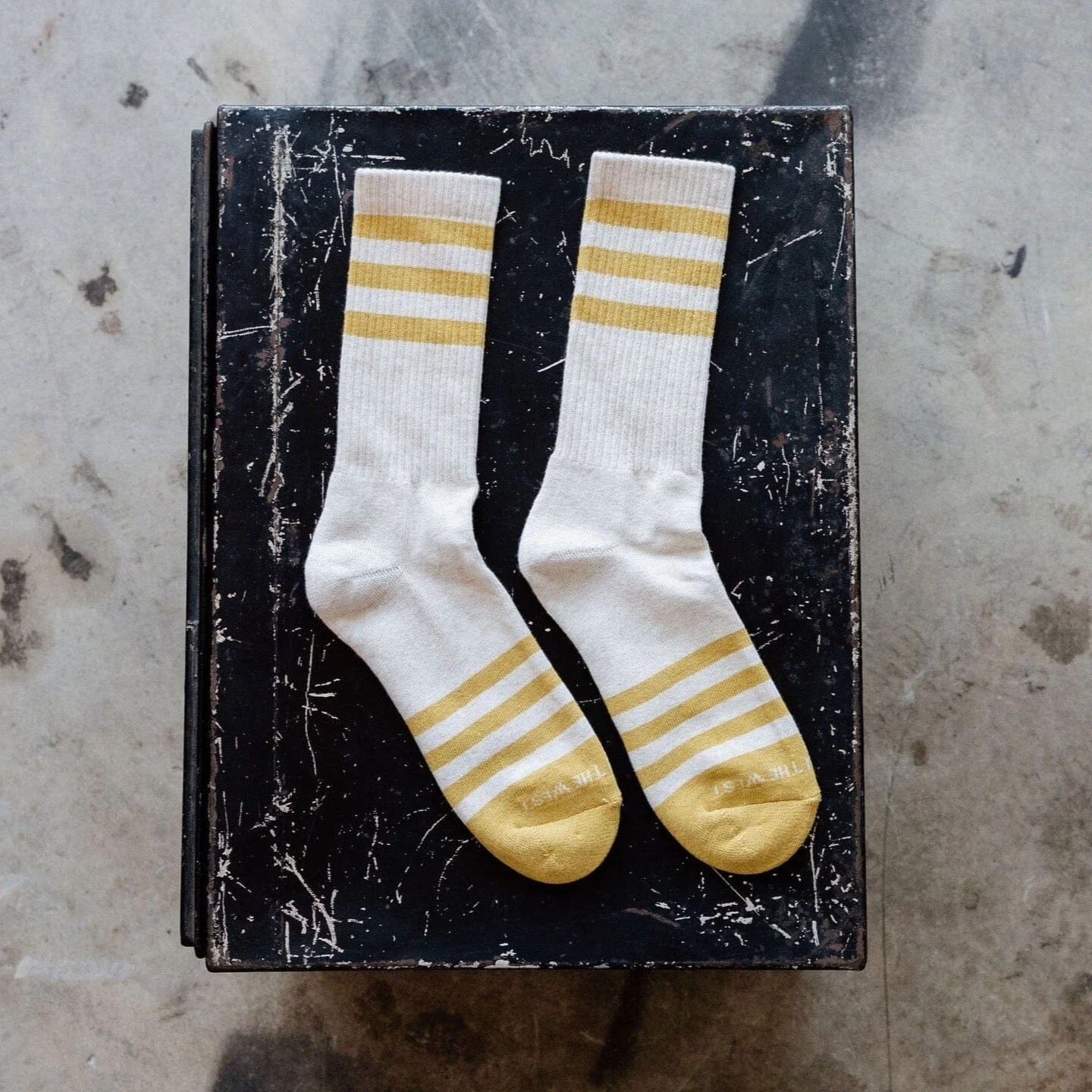 Heather Stripe Socks - Ochre by Bradley Mountain