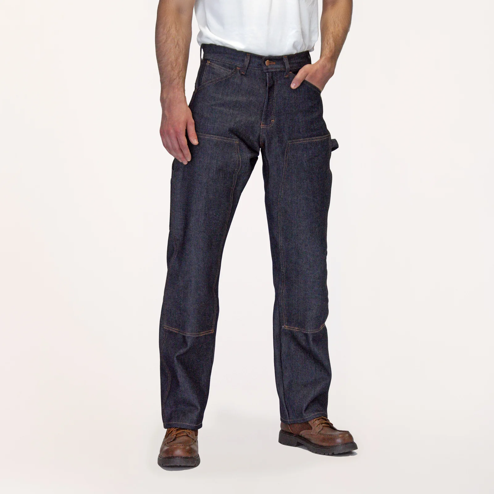 #3303 American Made Jean Double Front Carpenter Dungaree 14 oz. by Round House