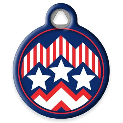 America Pet ID Tag by Dog Tag Art by Lupine Pet