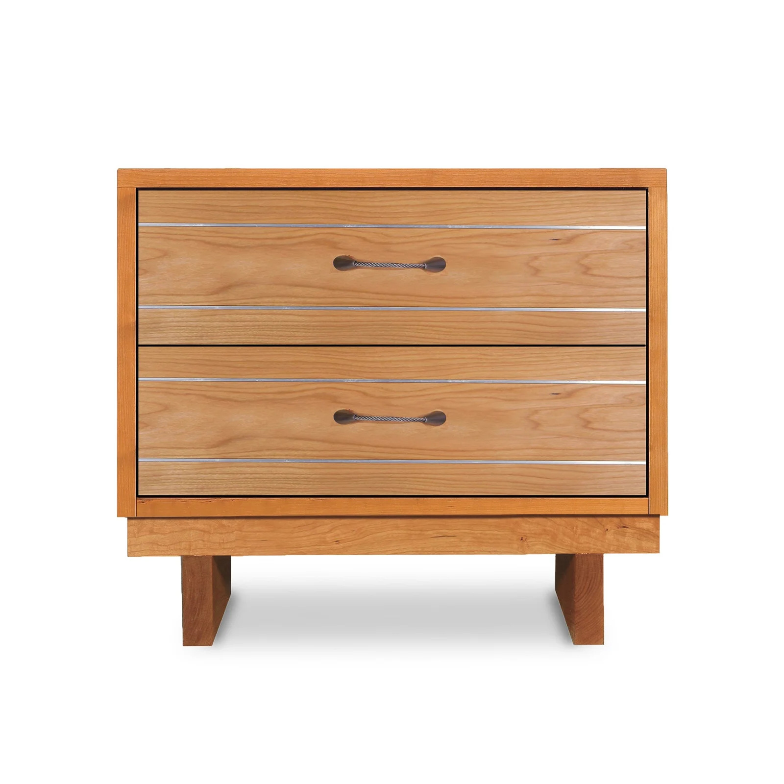 Contemporary Cable 2-Drawer Chest by Vermont Woods Studios