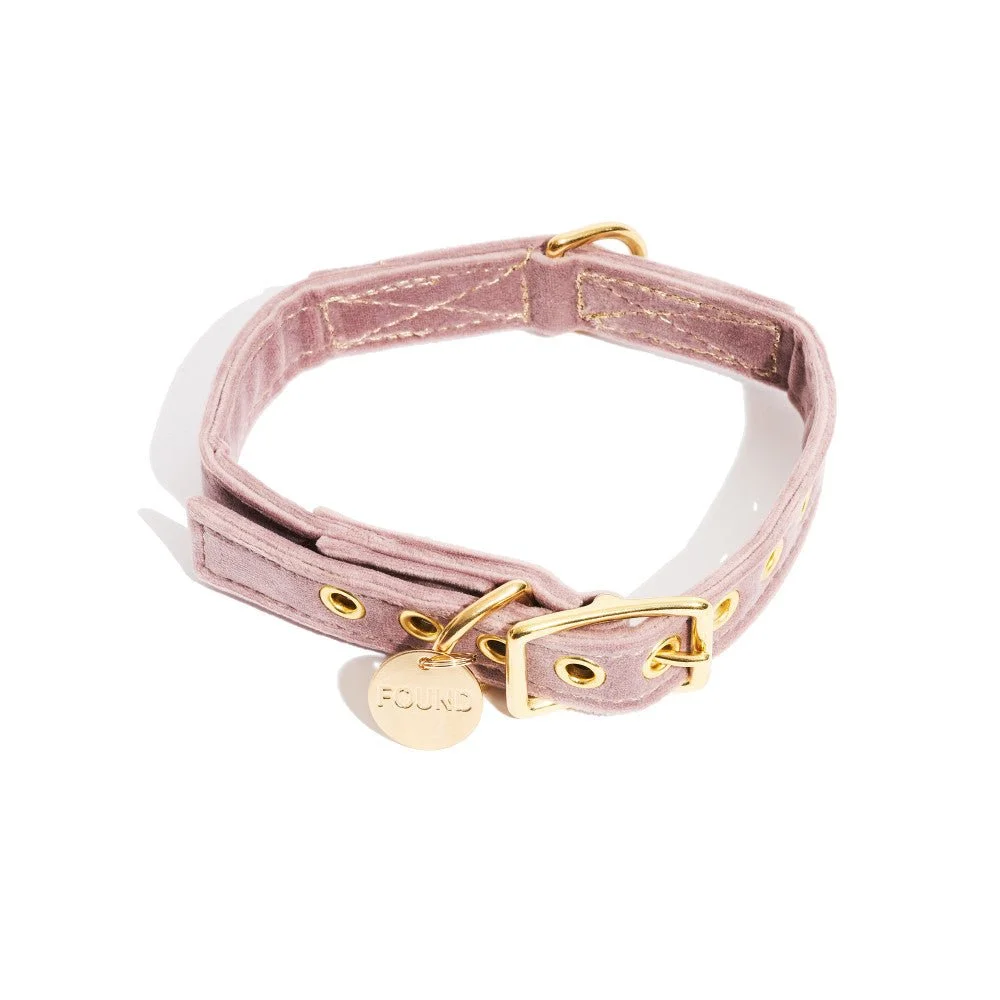 Rose Washable Velvet Cat & Dog Collar by Found My Animal