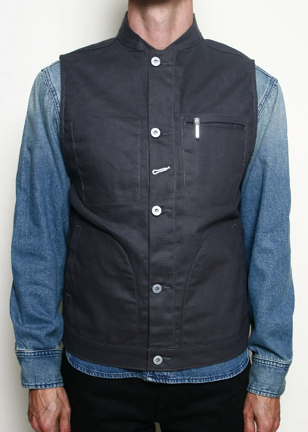 Supply Vest // Dry Wax Canvas Grey by Rogue Territory