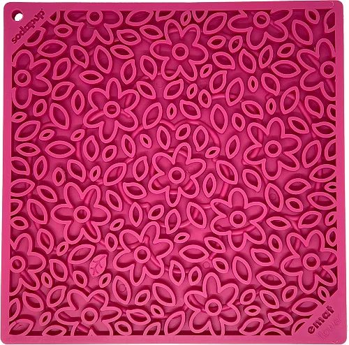Flower Power emat - Enrichment Lick Mat for Dogs and Cats | Flower Design | USA Made by SodaPup