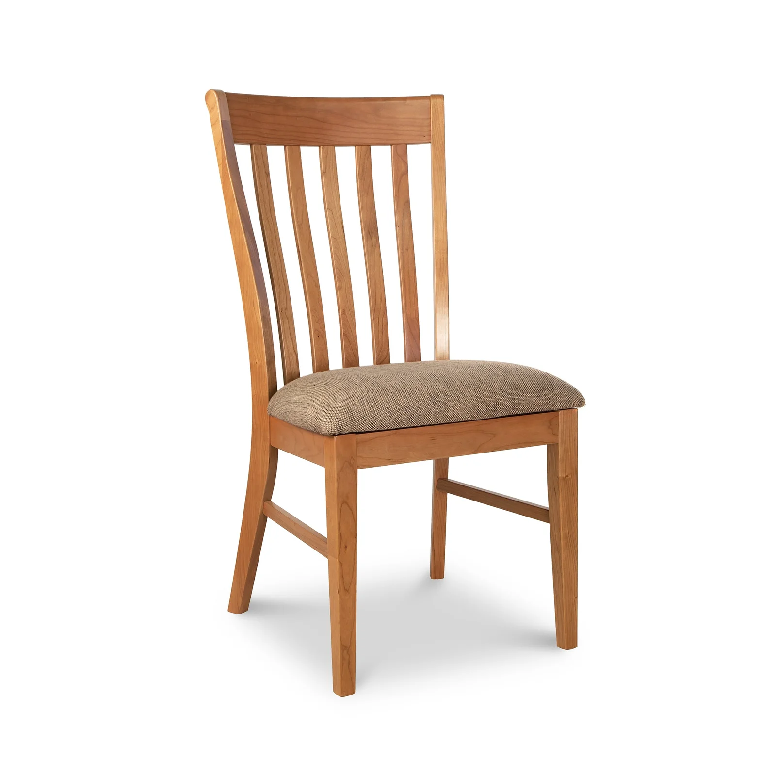 Country Shaker Side Chair with Barley Upholstery - Display Model by Vermont Woods Studios