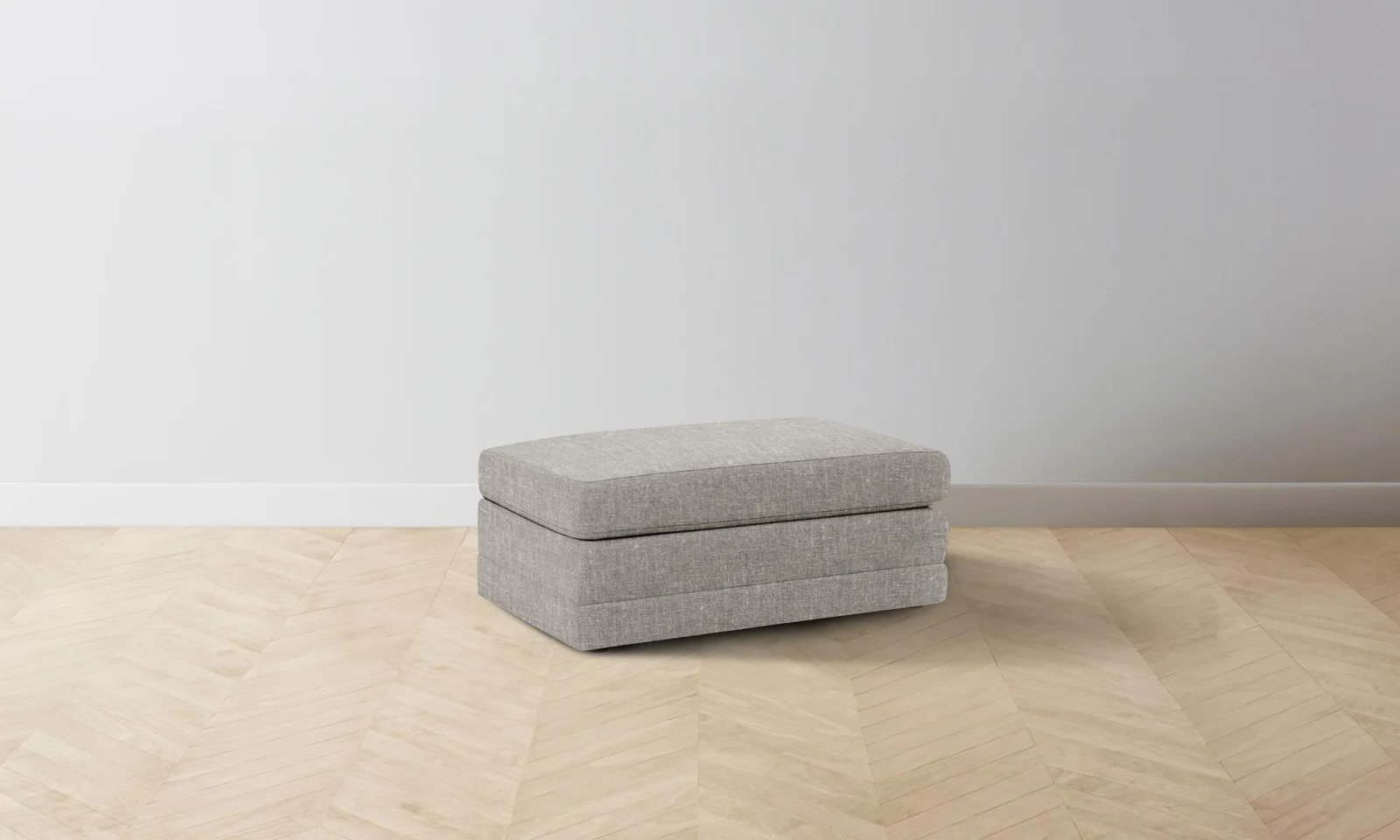 The Warren Ottoman - Heritage Belgian Linen Agate by Maiden Home