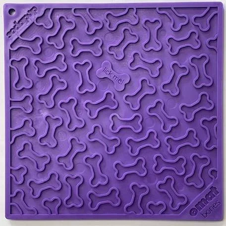 Bones eMat - Enrichment Lick Mat for Dogs and Cats | eMat Enrichment Toy for Anxiety Relief | SodaPup by SodaPup