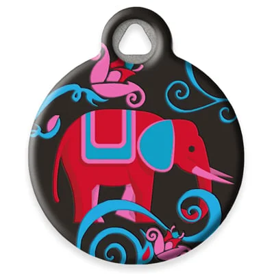 Elephant Walk Pet ID Tag by Dog Tag Art by Lupine Pet