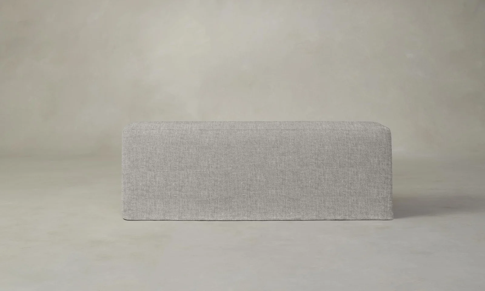 The Beacon Dining Bench - Heritage Belgian Linen Agate by Maiden Home