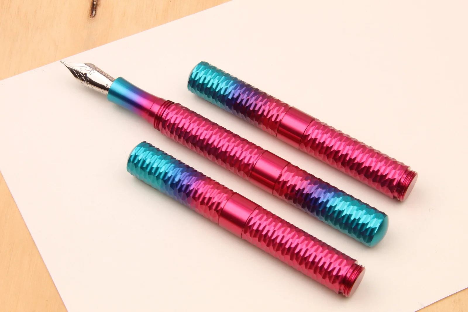 Anodized Aluminum Faceted "Pocket Six" Fountain Pen by Schon DSGN
