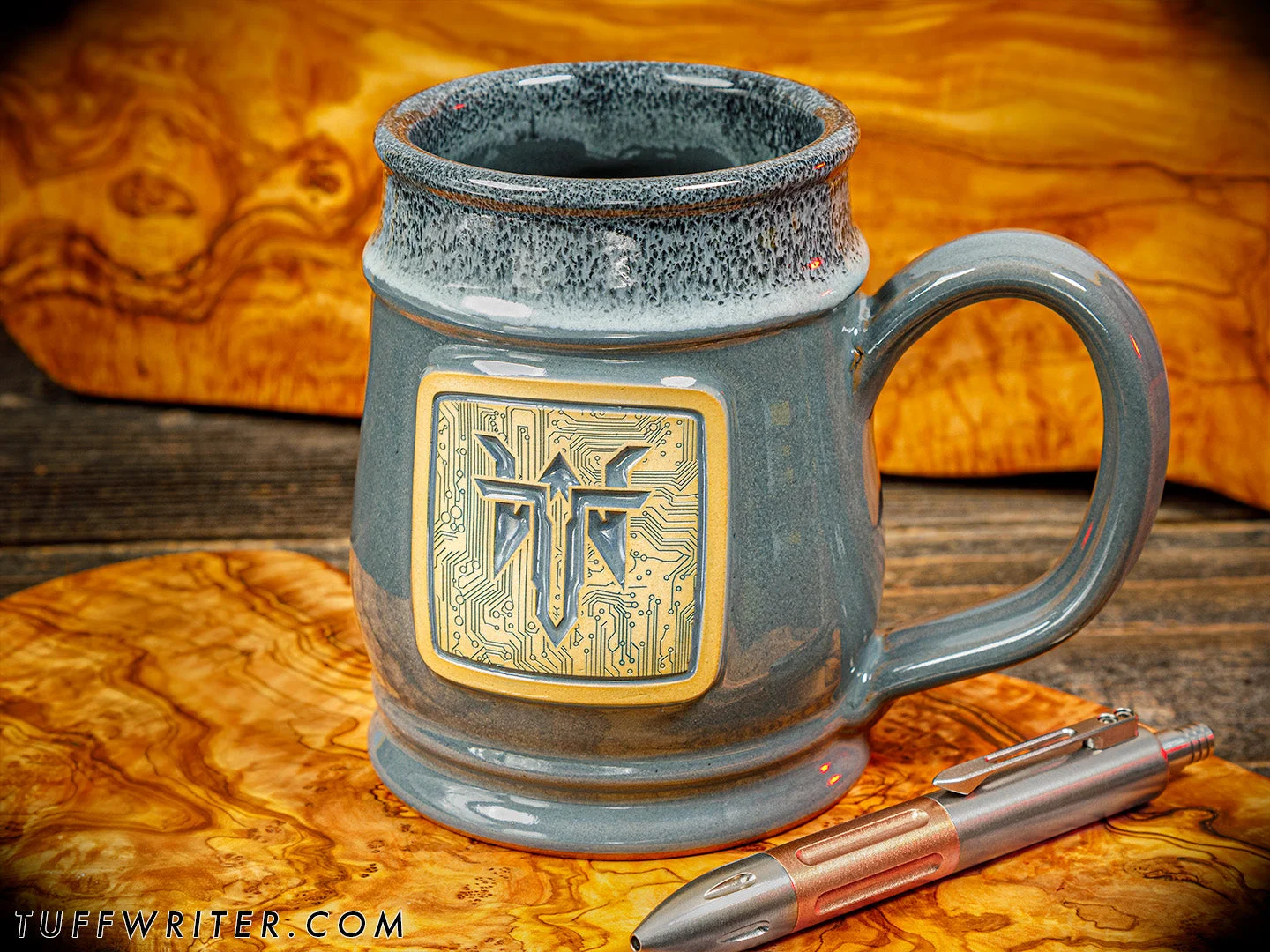 TUFF Tankard - Slate/White by Deneen Pottery