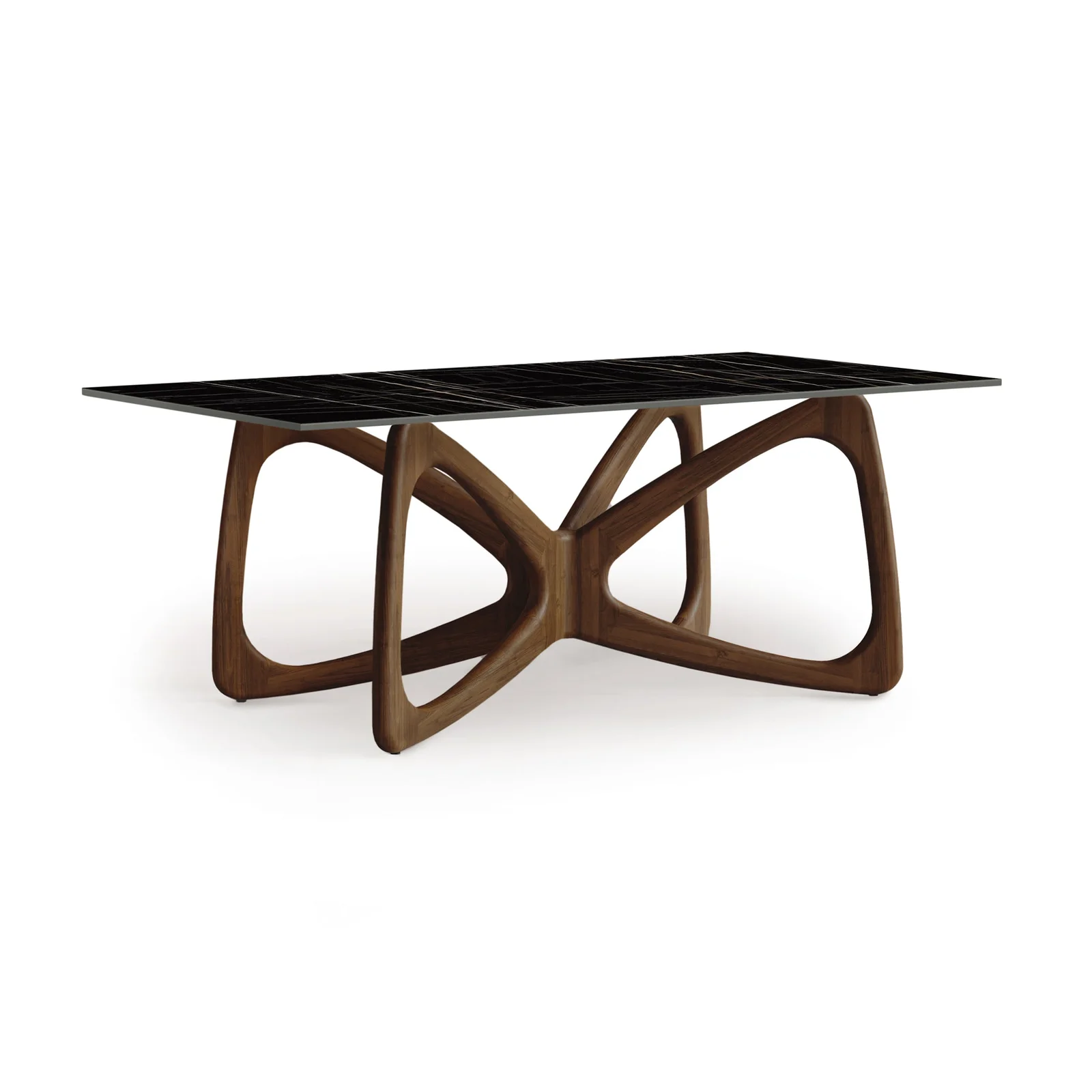 Butterfly Sintered Stone Top Table by Vermont Woods Studios