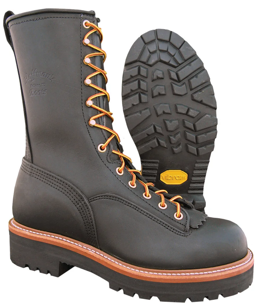 EH Rated 10" Steel Toe Pole Climber by Hoffman Boots