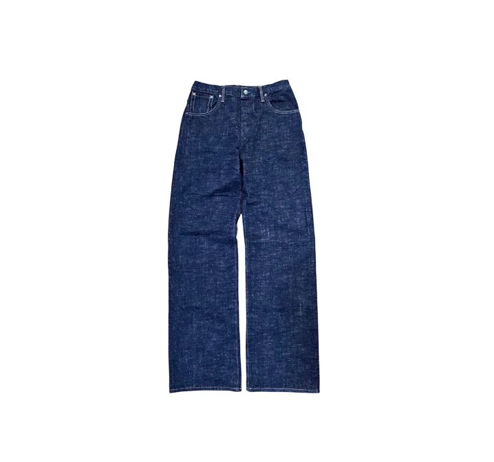 El Ranchero buckle back Japanese Kibata(loomstate) Super slubby 20 oz  rinsed denim by Left Field NYC