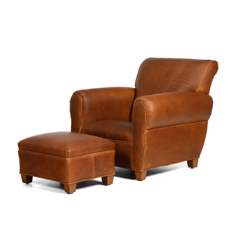 Rocco Children's Club Chair & Ottoman Set by Moore & Giles