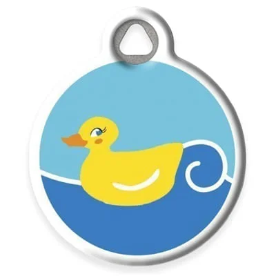 Just Ducky Pet ID Tag by Dog Tag Art by Lupine Pet