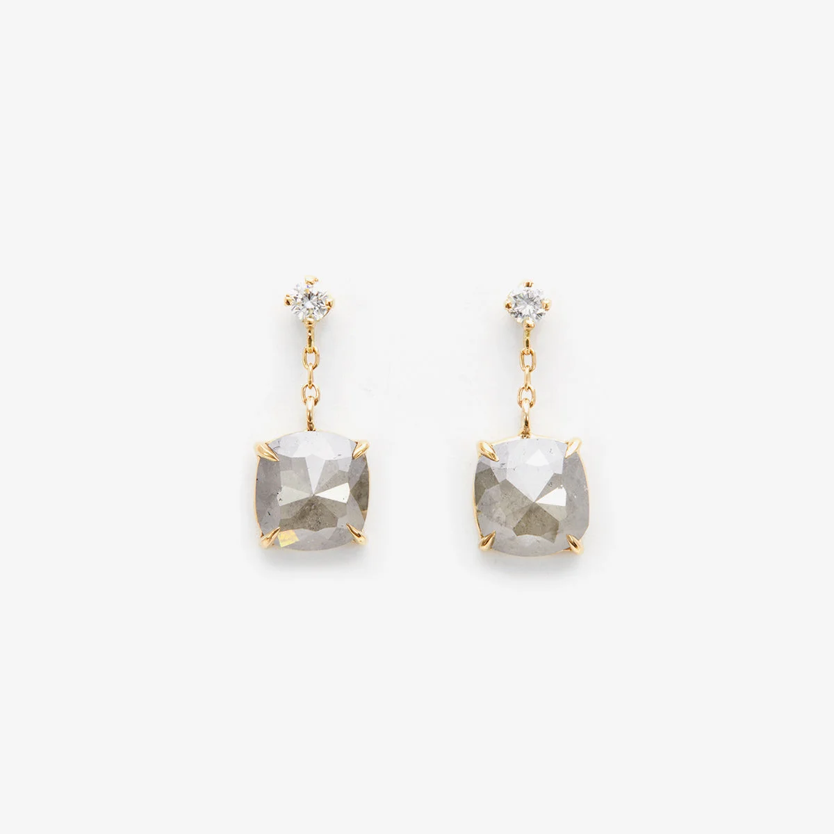 2.81 Carat One-of-a-Kind Diamond Slice Earrings | CE10-OOAK by Satomi Kawakita