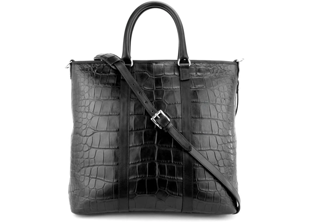 American Alligator Zip-Top Tote by Frank Clegg Leatherworks