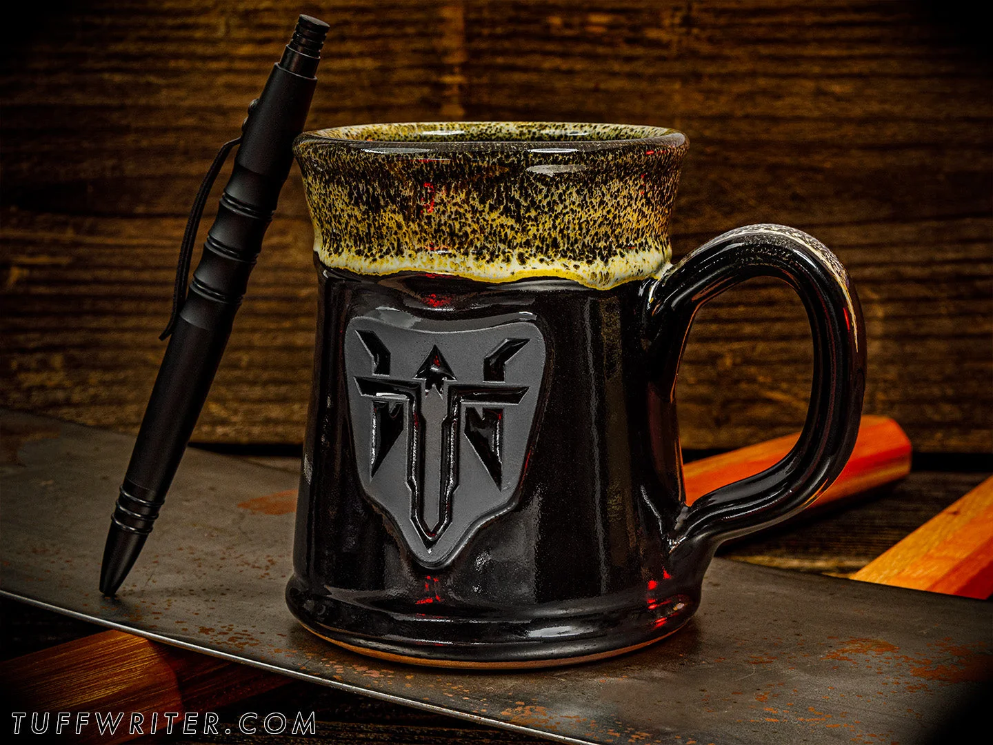 TUFF Mug - Black/Yellow by Deneen Pottery