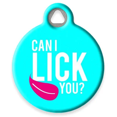 Can I Lick You Pet ID Tag by Dog Tag Art by Lupine Pet