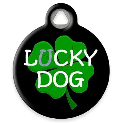 Lucky Dog Pet ID Tag by Dog Tag Art by Lupine Pet