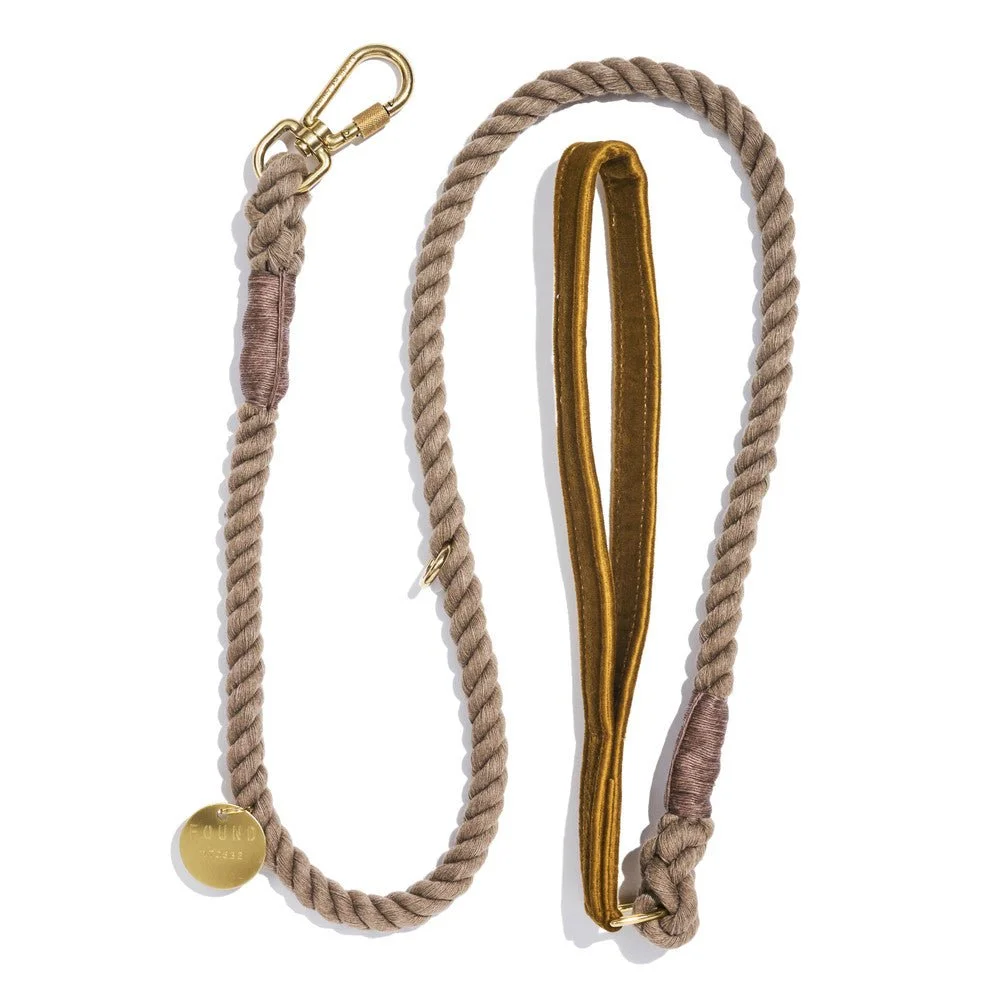 Brown Washable Velvet Animal Leash by Found My Animal