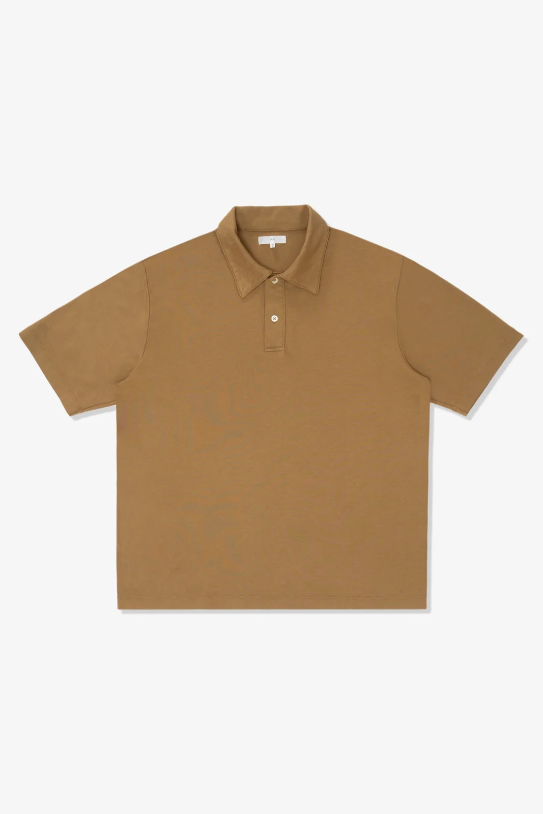 INTERLOCK TWO BUTTON POLO - CASHEW by Lady White Co.