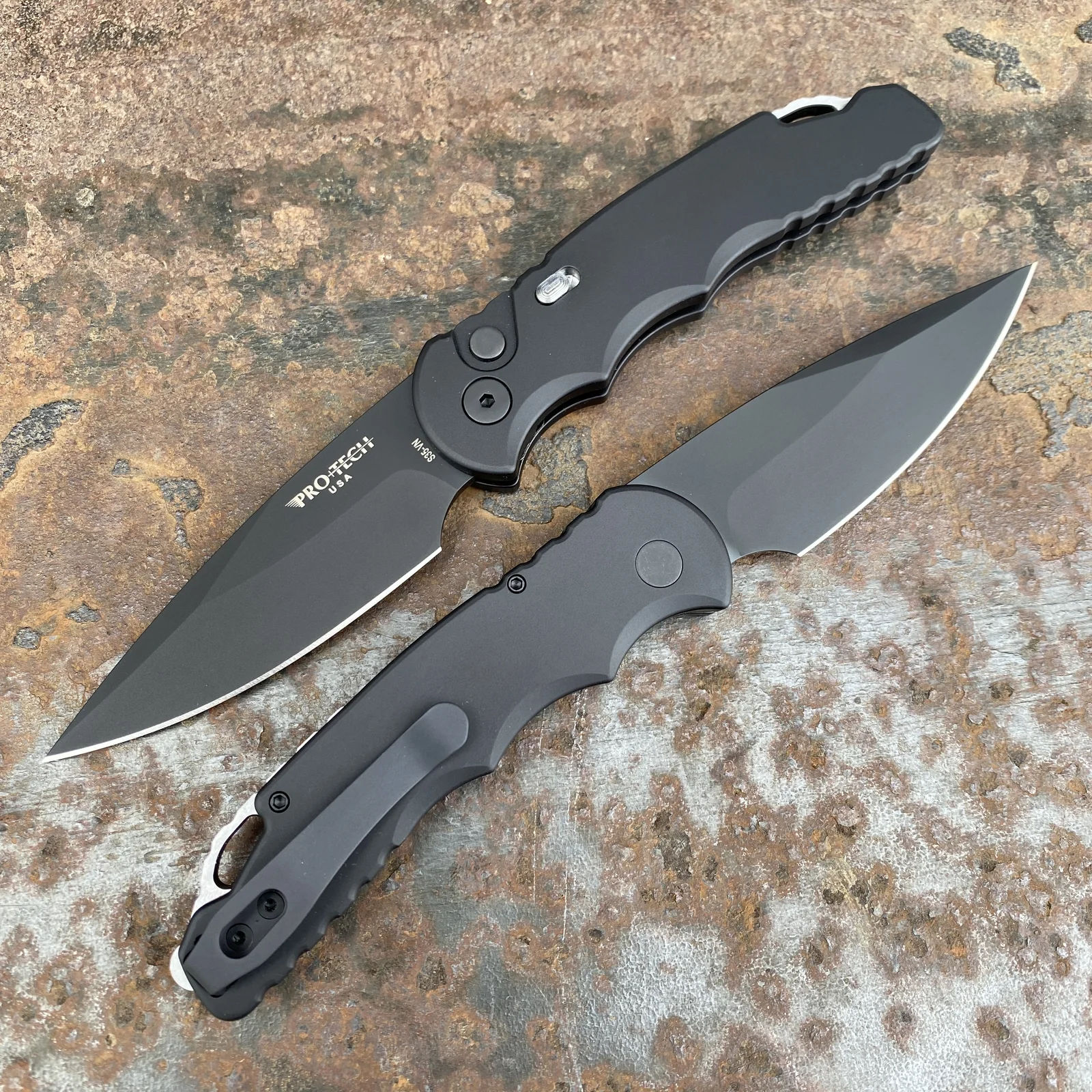 Pro-Tech TR-5 Auto Black Aluminum DLC S35V Blade Folding Knife by Lynch Northwest