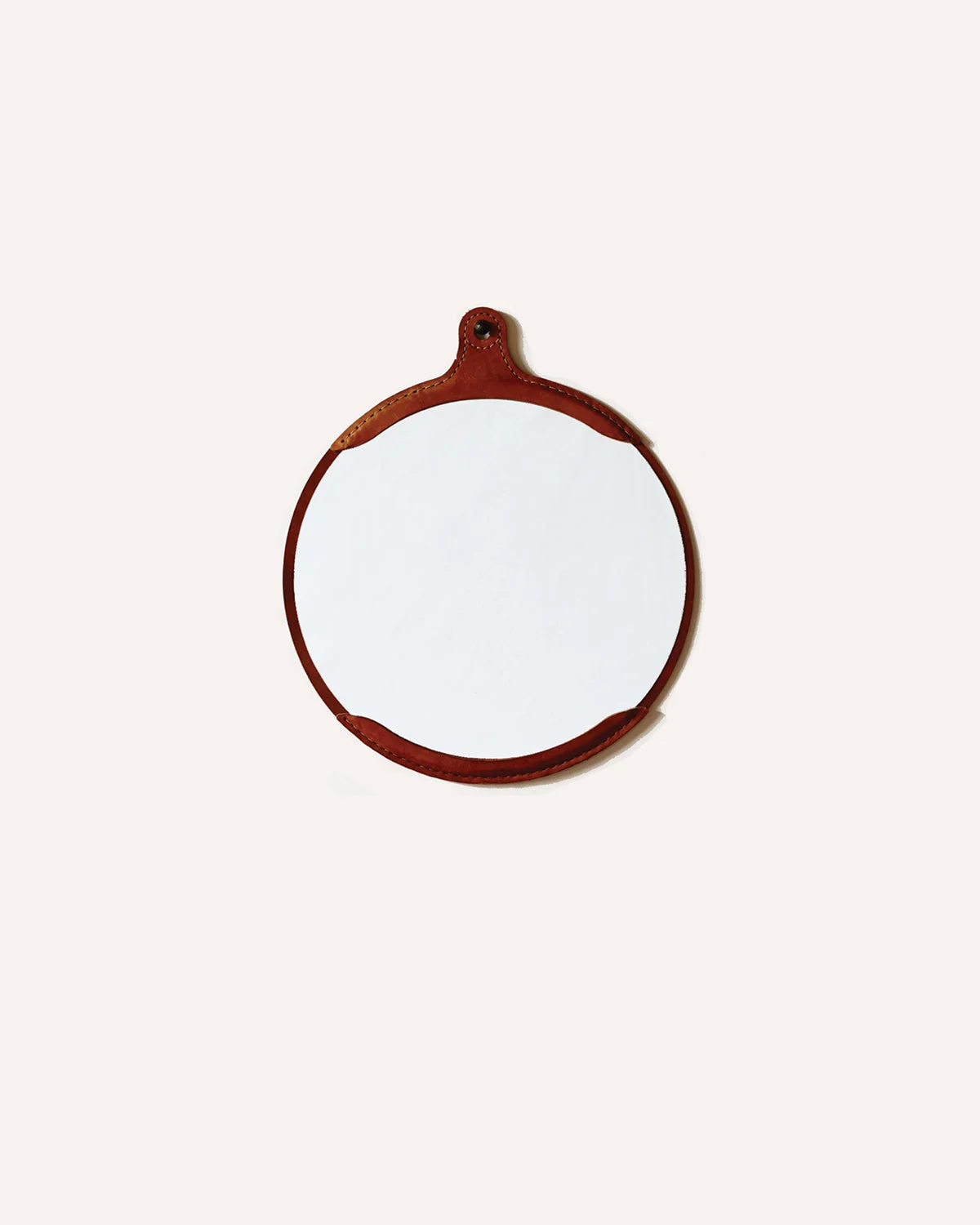 Fairmount Leather Round Mirror by Lostine