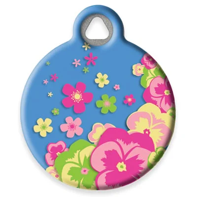 Cottage Garden Pet ID Tag by Dog Tag Art by Lupine Pet