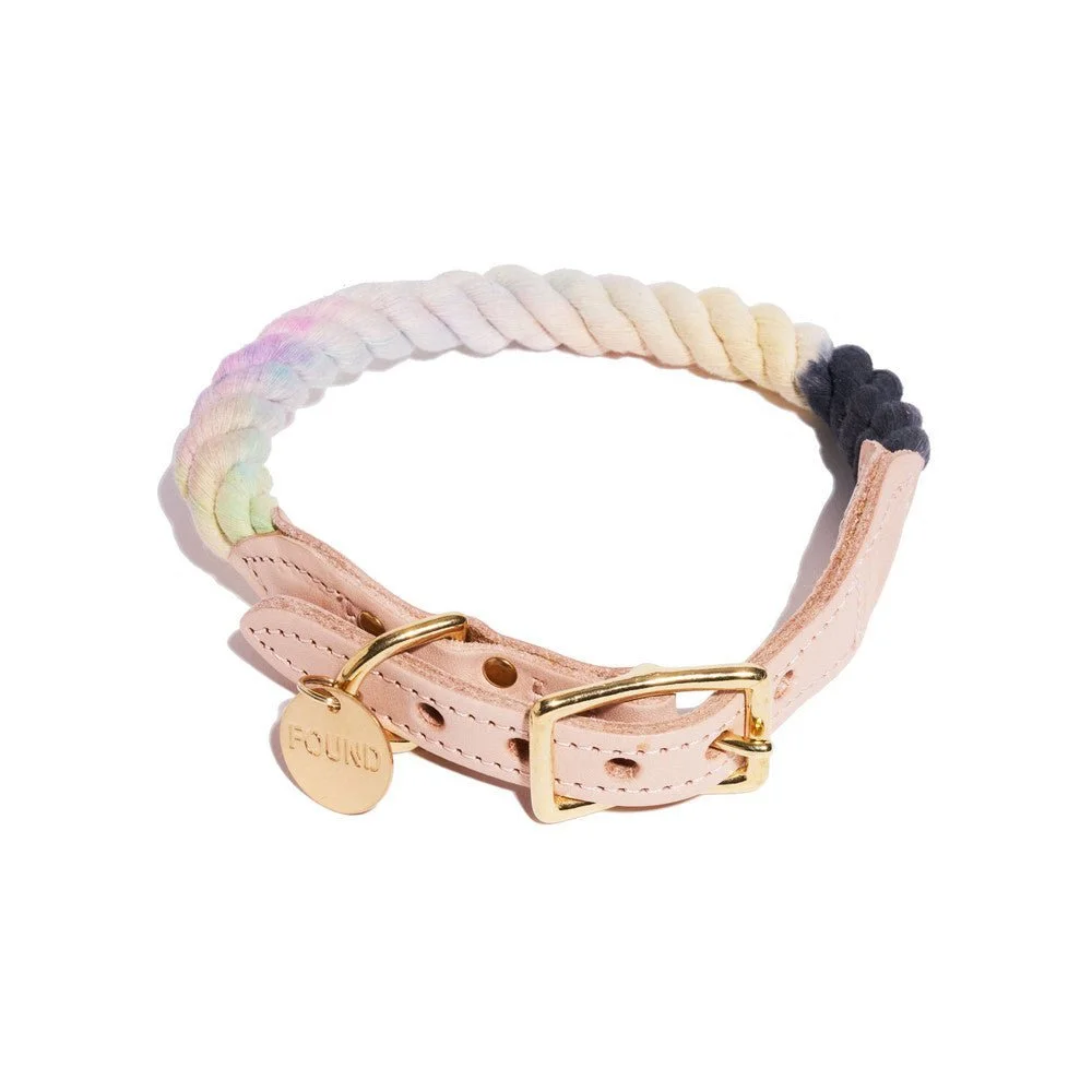 Dusk Ombre Cotton Rope Cat & Dog Collar by Found My Animal