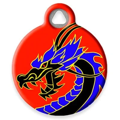 Lucky Dragon Pet ID Tag by Dog Tag Art by Lupine Pet