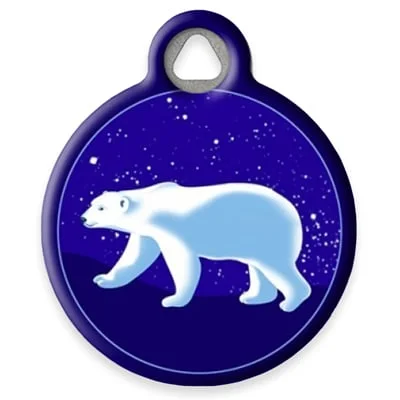 Polar Paws Pet ID Tag by Dog Tag Art by Lupine Pet