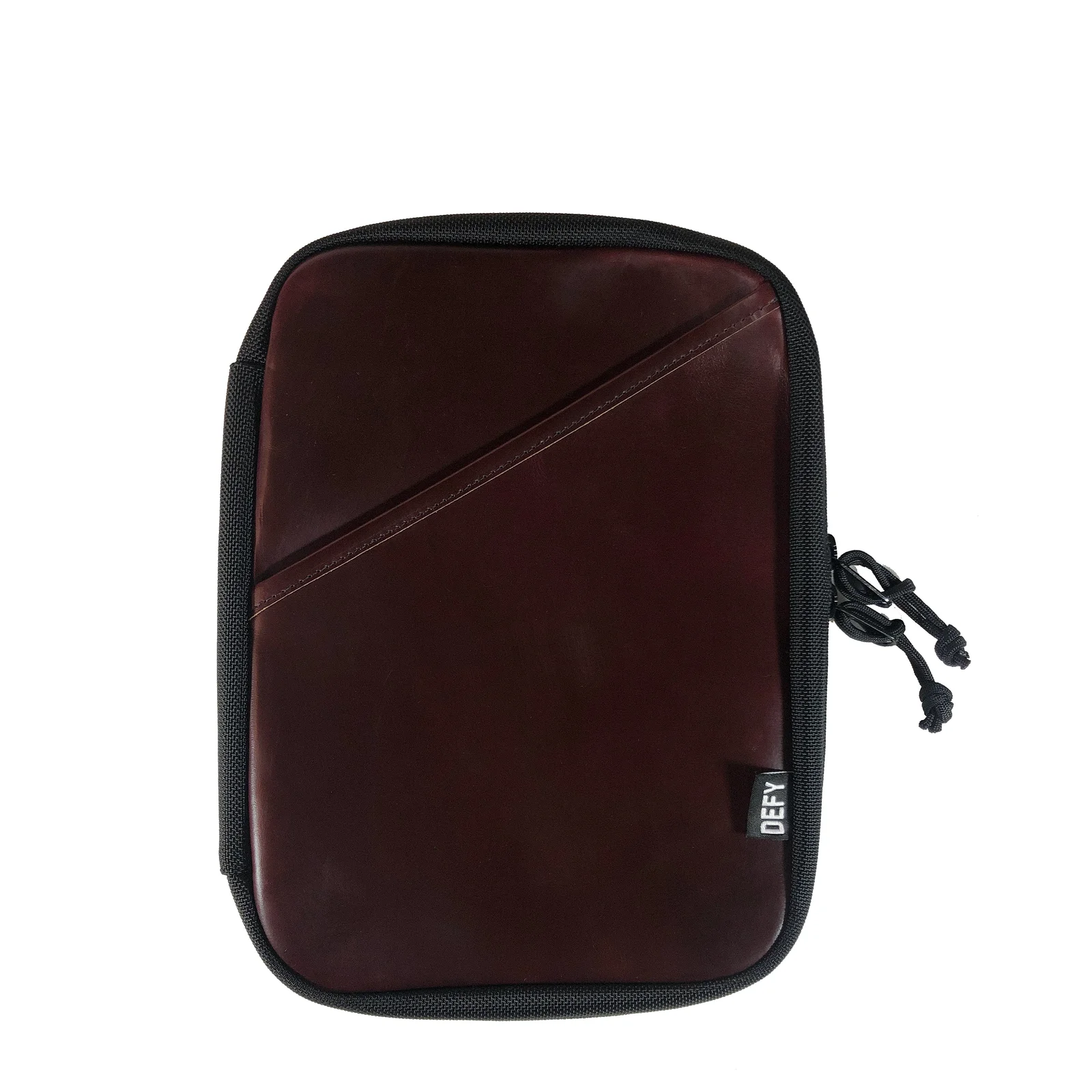 The Void Horween Oxblood Chromexel® Leather x Ballistic Nylon Admin Pouch / Small / Ships in 3-4 Weeks by Defy Bags