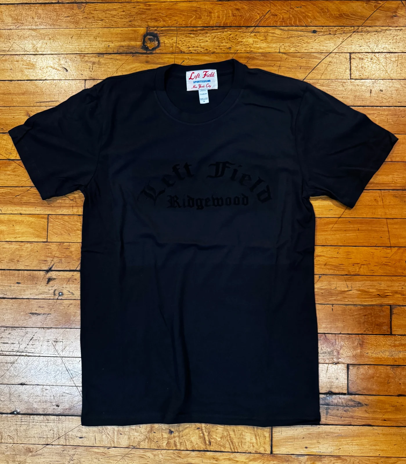 Flock Ridgewood Black Tee by Left Field NYC