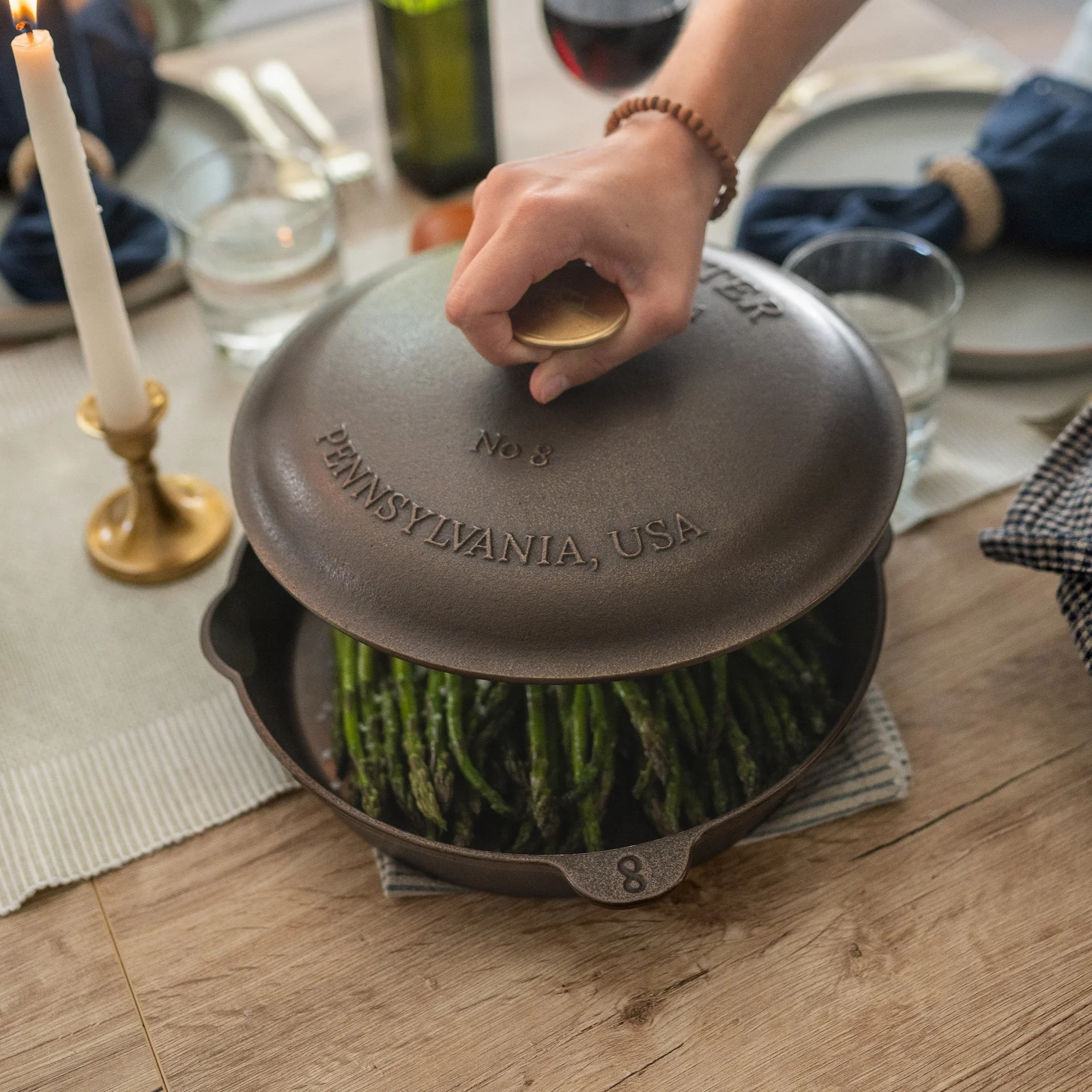 Lancaster No. 8 Skillet & Lid Bundle by Lancaster Cast Iron