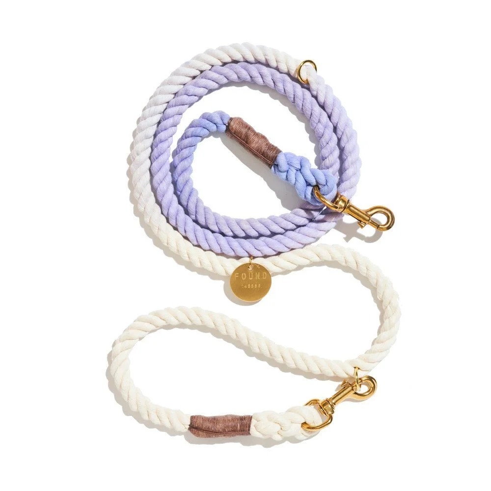 Wisteria Cotton Rope Dog Leash | Bolt Snaps, Adjustable | Found my Animal by Found My Animal