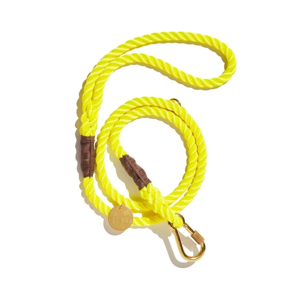 Neon Yellow Rope Leash, Standard by Found My Animal