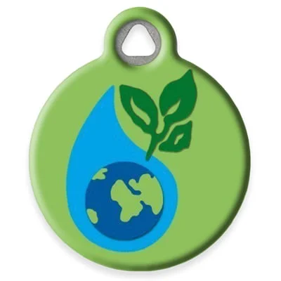 Earth Day Pet ID Tag by Dog Tag Art by Lupine Pet