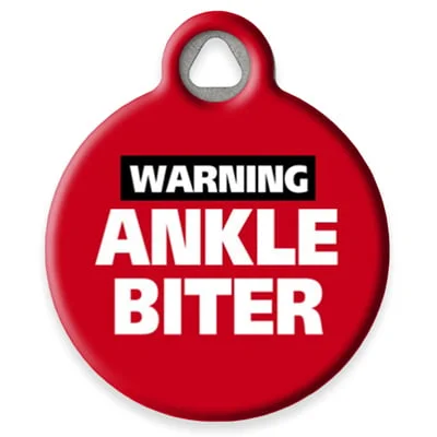 Ankle Biter Pet ID Tag by Dog Tag Art by Lupine Pet
