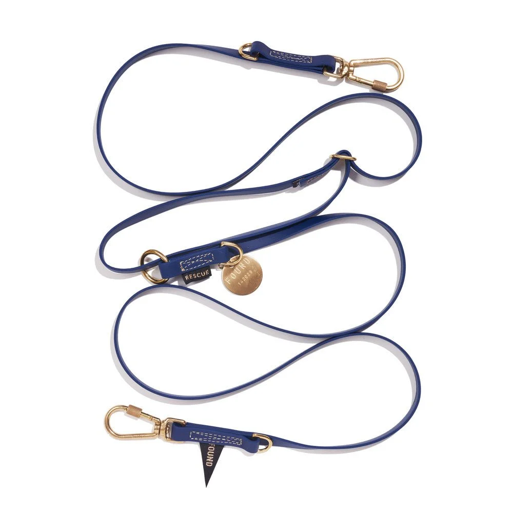 New! Water Resistant Adjustable 7ft Leash, Navy | Found My Animal by Found My Animal