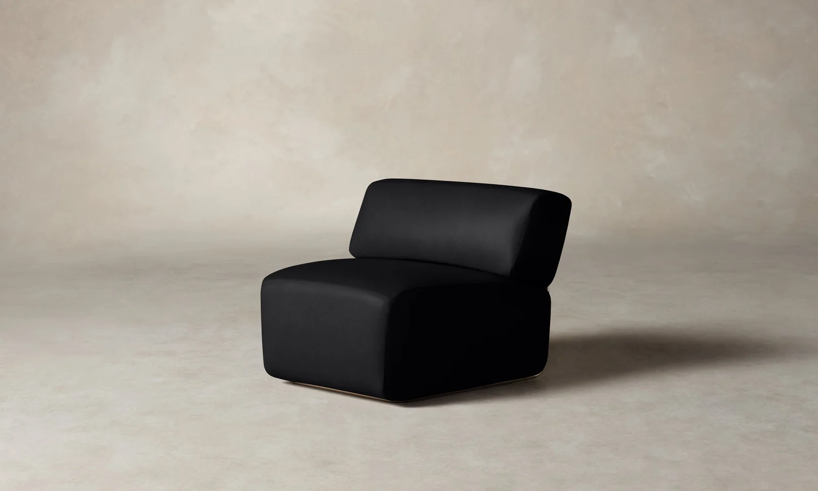 The Miles Modular Chair - Costa Leather Jet by Maiden Home