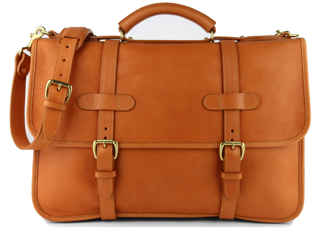 Bound Edge English Briefcase by Frank Clegg Leatherworks