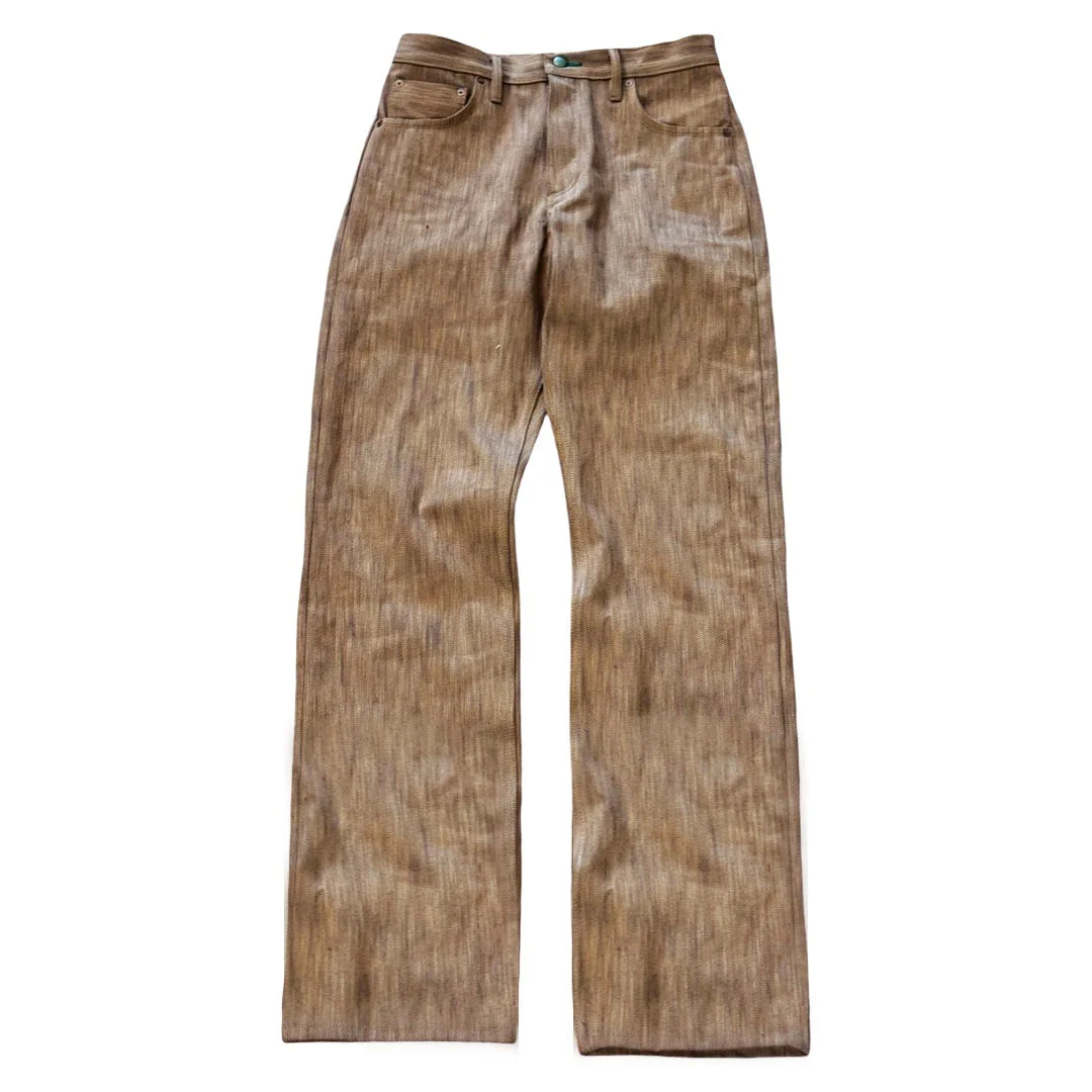 17 oz Kakishibu Awa Shoai denim from Tokushima Japan **check specs** by Left Field NYC